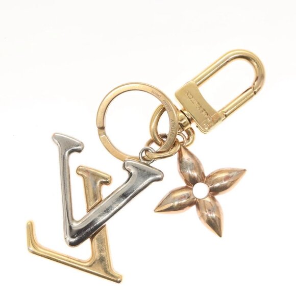 LOUIS VUITTON LV New Wave Key Holder metal Gold M68449 LV Auth BA1931 - Picture 2 of 9